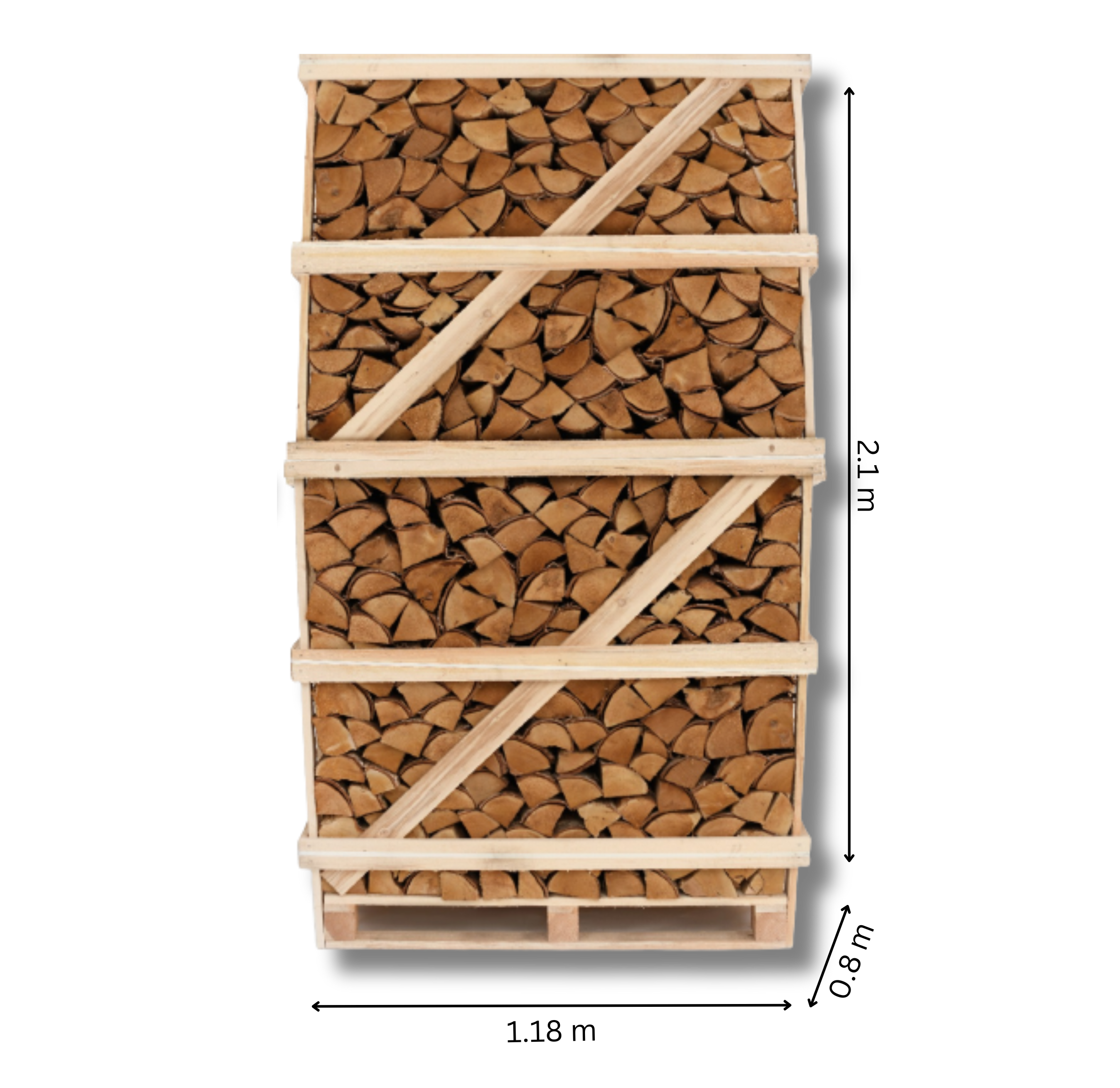 Kiln Dried Birch Logs (Large Crate) + Free Kindling